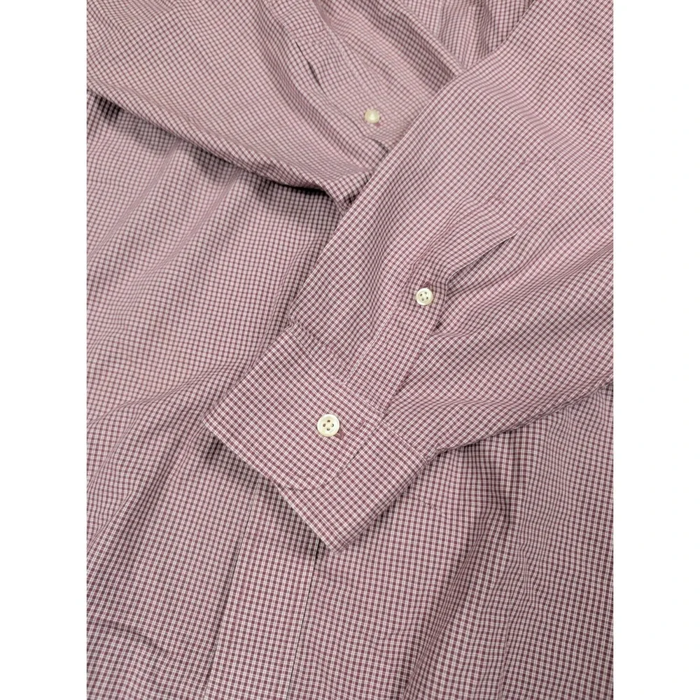 Brooks Brothers 346‎ Red Checkered Button Down Long Sleeve Shirt Men's Size 2XL